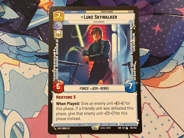 Luke Skywalker, Jedi Knight - SOR 051 NM - Star Wars Unlimited