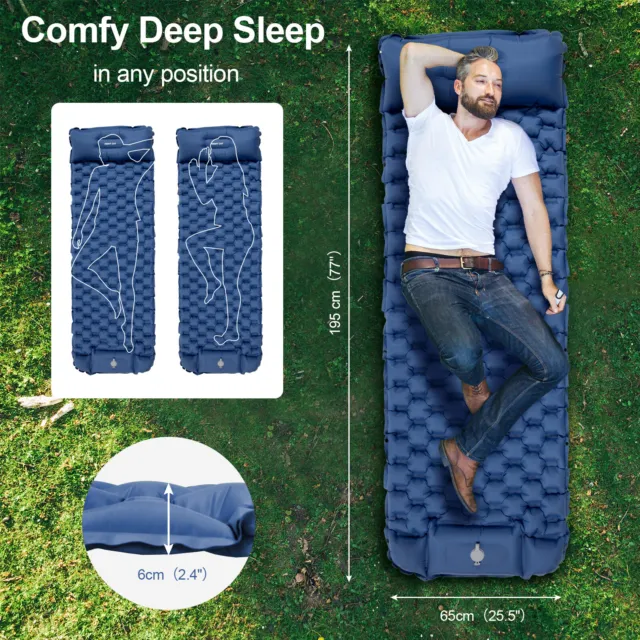 Self Inflating Camping Mat Sleeping Air Bed Matress Pad Hiking Portable New 3