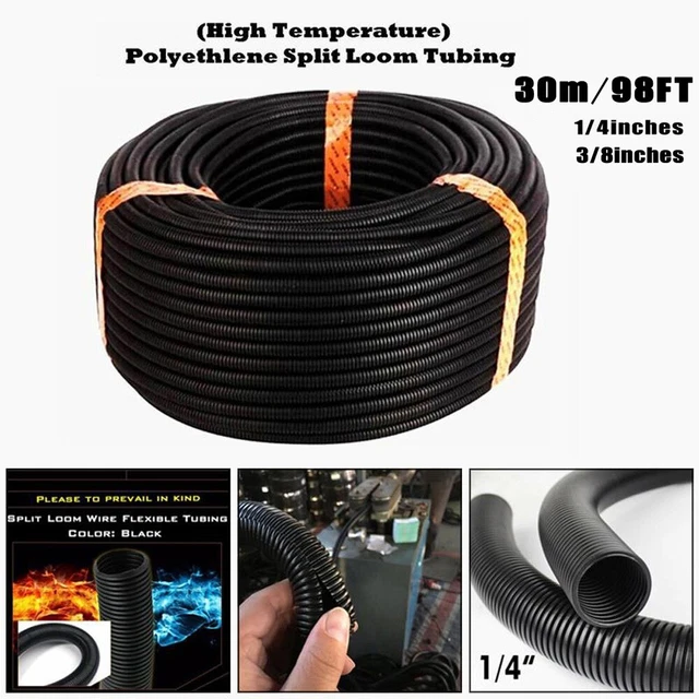 1pcs 1/4 3/8 30M Flexible Partagé Boucle Protection Tube Conduit Tuyau Housse