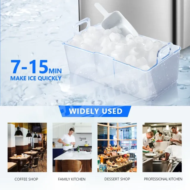 Maxkon Portable Ice Cube Maker Machine Dispenser Commercial Fast Freezer 27KG 3