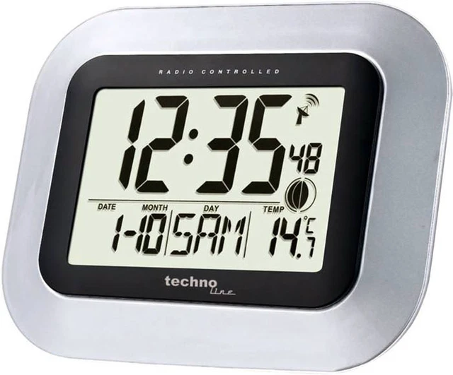 TechnoLine Ws 8005 Numérique Horloge Murale Date DCF-77 Radio Température