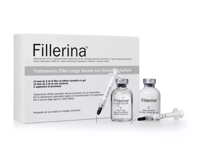 LABO FILLERINA Filler Domiciliare LUNGA DURATA Viso Rughe Grado 3 Face 2x30ml