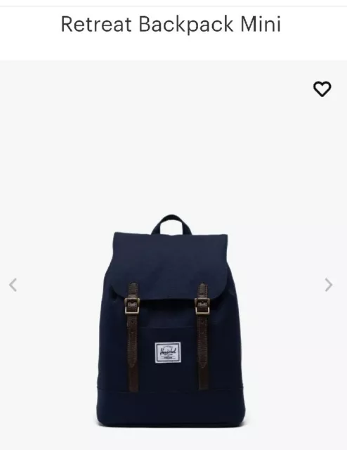 Herschel Supply Co Backpack Retreat Mini. Navy 10 Liter. Brand New With Tags