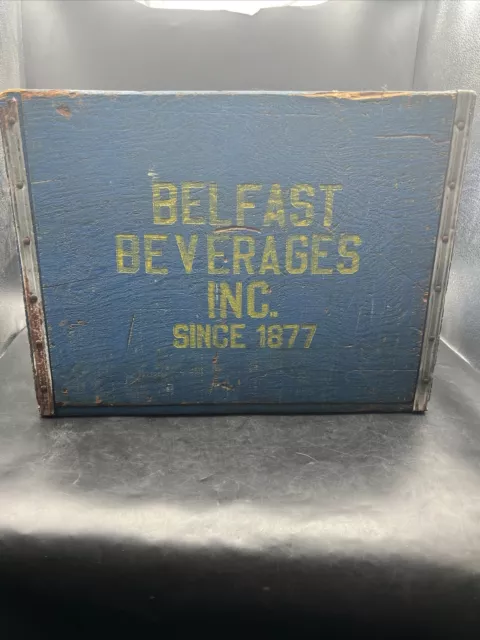 BELFAST BEVERAGES Crate Box Wooden Antique Vintage