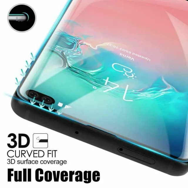 Tempered Glass Full Cover Screen Protector For Samsung Galaxy S10 5G S10+ Plus E