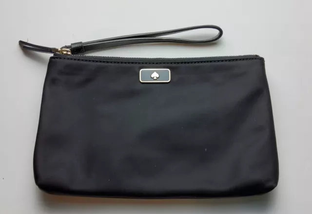 Kate Spade NY Nylon Medium Double Zip Wristlet Pouch Wallet Black