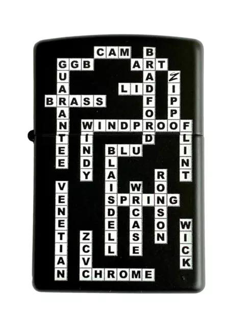 Genuine Collectible ZIPPO Crosswords Edition Lighter! New!