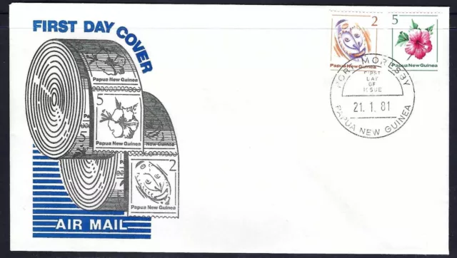 Papua New Guinea 1981 Coil Stamps First Day Cover