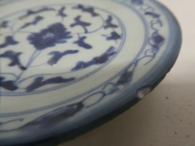 Antique Porcelain Ceramic China Hand Painted Blue & White Chinese Plate 3