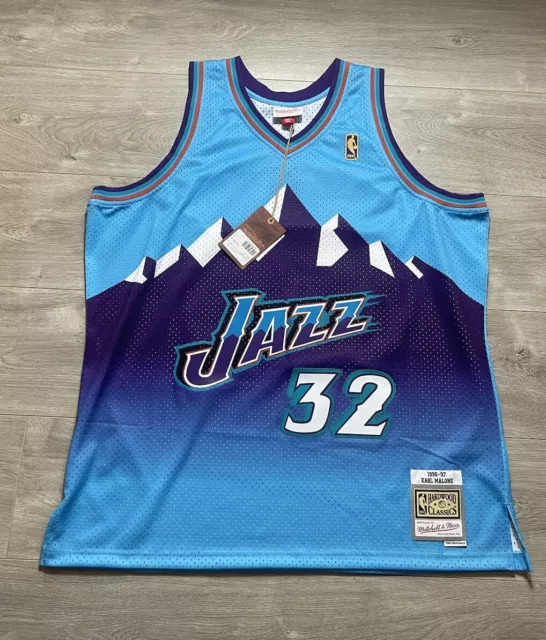 Karl Malone Utah Jazz 1996-97 Mitchell & Ness Reload Swingman Jersey NWT
