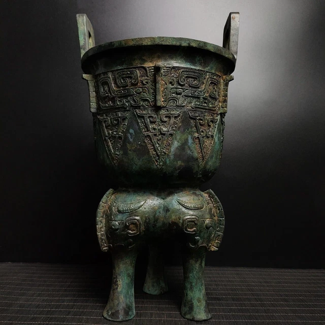 16.6'' Chinese Bronze Ware Dynasty Palace Old Bronze Incense burner censer