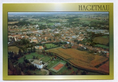 ....CPM/DEP 40/HAGETMAU VUE AÉRIENNE 