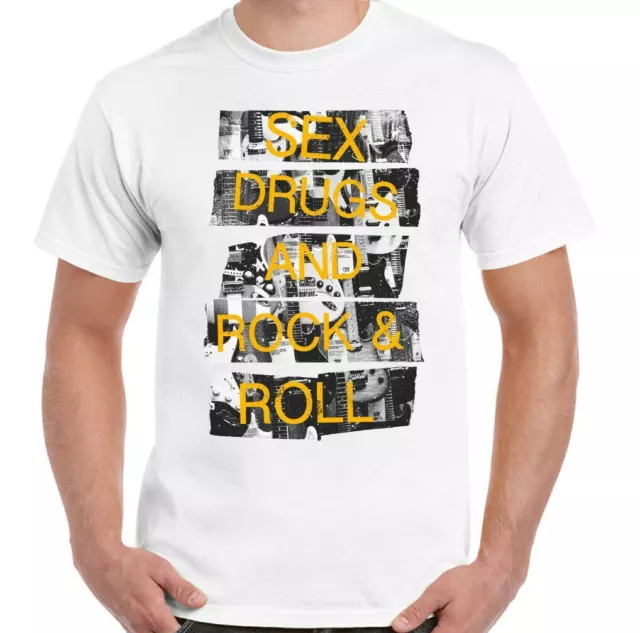 Chitarra T-Shirt Sesso Droga E Rock And Roll Uomo Divertente Musica Fascia Top