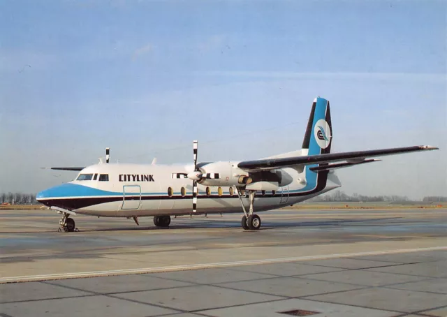 Airline Postcards   CITYLINK   AIRWAYS    Fokker F27     Mk200  c/n 10414