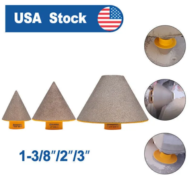 35/50/75mm Diamond Cone Bit Milling Chamfer Marble Ceramic Tile Angle Grinder