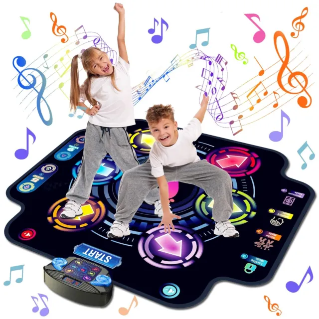 &#12304;Upgraded&#12305;KIZJORYA Dance Mat for Kids, Electronic Light-up Dance P