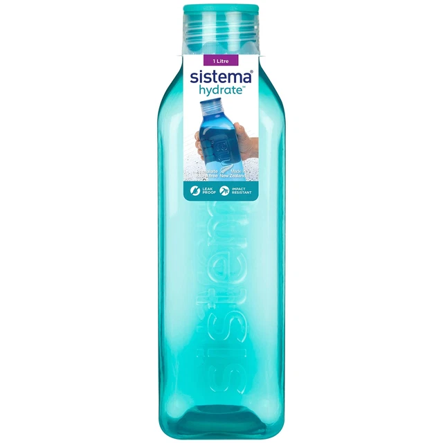 Bouteille d’Eau Carrée Transparente sans BPA