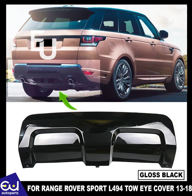 FOR RANGE ROVER Sport Rear Bumper Diffuser Panel Tow Eye Cover Gloss ...