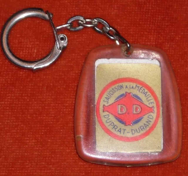 Porte-clés key Ring SAUCISSON DUPRAT-DURAND D-D CORNED BEEF Boeuf plaquette OR 3