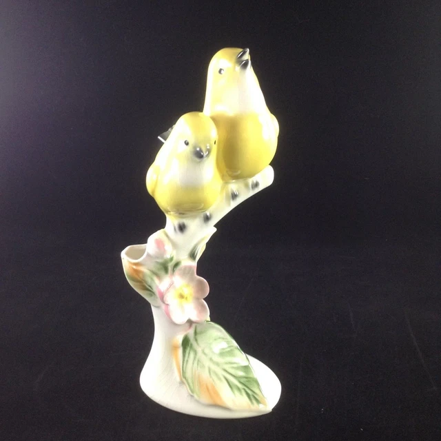 Clay Sketches California Carollers Bud Vase Yellow Bird Collectible Figurine