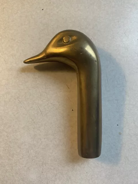 Vintage Solid Brass Duck Head Paper Clip or Towel Holder Wall Mount or Desk  Top