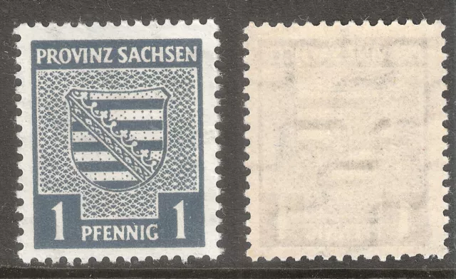 SBZ PROVINZ SACHSEN MiNr. 73 Y y ** 1945 vom Bogen  Gummi mit gelber FLUORESZENZ