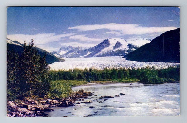 Juneau, AK-Alaska, Mendenhall Glacier Antique, Vintage Postcard