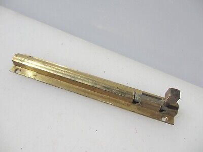 Vintage Brass Door Lock Sliding Bolt Old Retro Bathroom WC 6" - £9 each 2