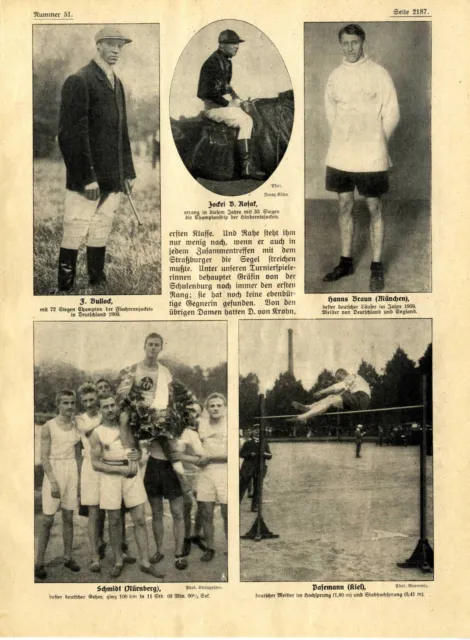 K.Doerry Meister im Sport Gräfin Schulenburg Tennis Lt.v.Raven Herrenreiter 1909 3