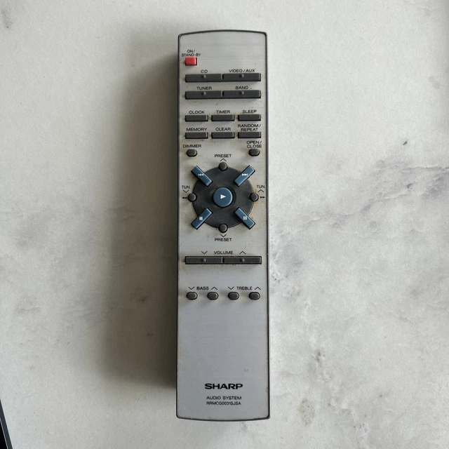 Télécommande Sharp Audio System RRMCG0031SJSA – Occasion Fonctionnelle
