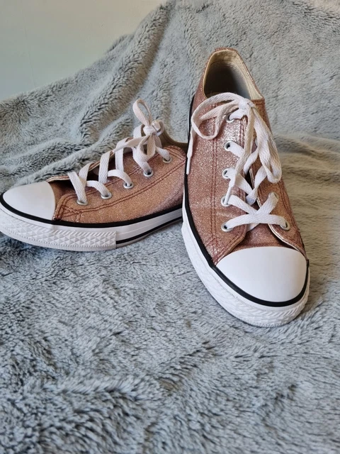 Rose gold on sale converse glitter
