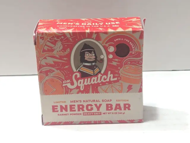 Energy Bar Heavy Grit Dr Squatch Limited Edition Soap 5 oz Bar Bricc