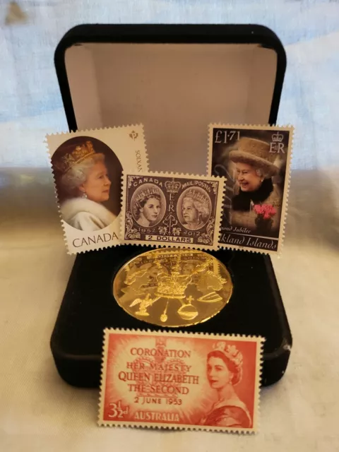 Queen Elizabeth II Diamond Jubilee Old Gold Coin Royal Family Spare The Crown UK