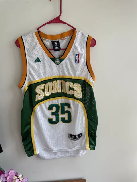 Kevin Durant ROOKIE Seattle SuperSonics Jersey - White Stitched Adidas  Large