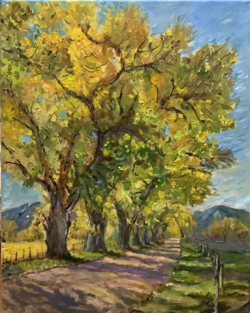 Original oil painting, Landscape, OLD ELMS ROAD   16x20” Schelp