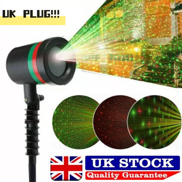 Christmas Moving Laser LED Projector Light Xmas Party Outdoor Landscape Lamp UK