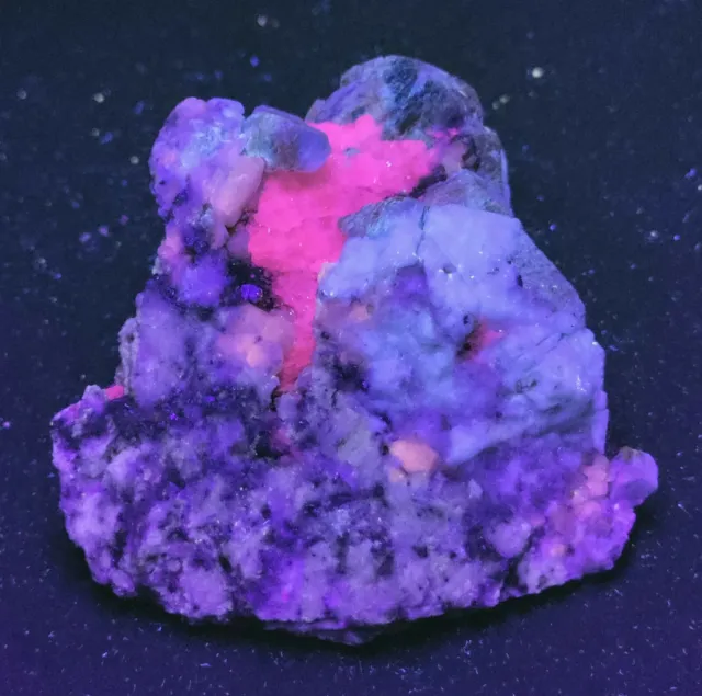 142 GM Fluorescent Marialite with Sodalite Crystals on Matrix From Afghanistan