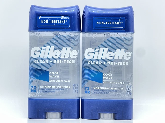 2 PK-Gillette Clear+Dri-Tech CoolWave,3.8 Oz Each,Exp:9/24,*Imperfect Packaging* 2 PK-Gillette Clear+Dri-Tech CoolWave,3.8 Oz Each,Exp:9/24,*Imperfect Packaging*