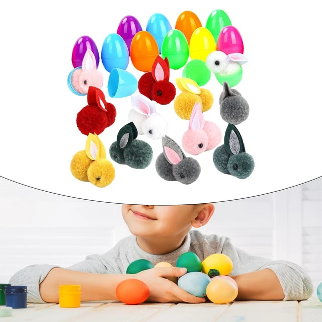 Kit Chasse Aux Œufs Pâques 24 Pièces - Peluches Mochi Kawaii à Presser Pour Enfants