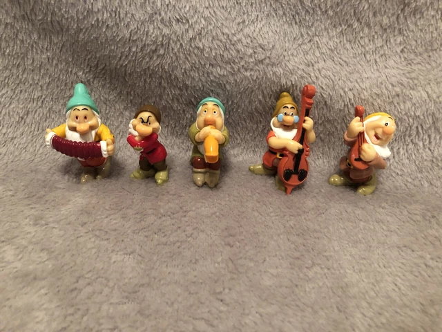 DISNEY 2” SEVEN Dwarfs Figures Playing Instruments x 5 Figurines £6.99 ...