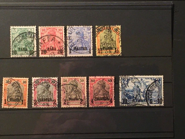 DAPO-TÜRK Deutsche Auslandspostämter (Türkei) 1900/1904, Lot aus Mi. 12 I - 21 I