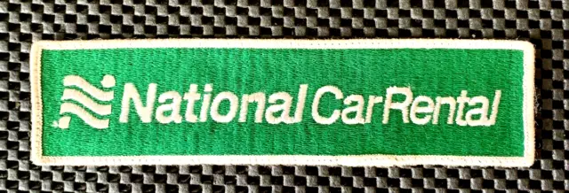 NATIONAL CAR RENTAL LARGE EMBROIDERED SEW ON PATCH AUTO LEASING 7 1/2" x 2"