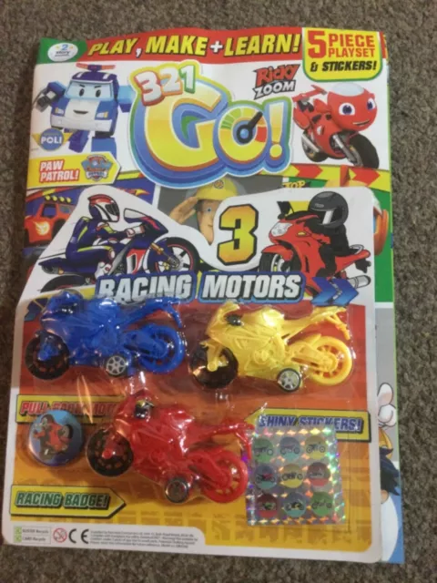 321 Go magazine #32 2021 Ricky Zoom Octonauts Fireman Sam & more + Racing motors