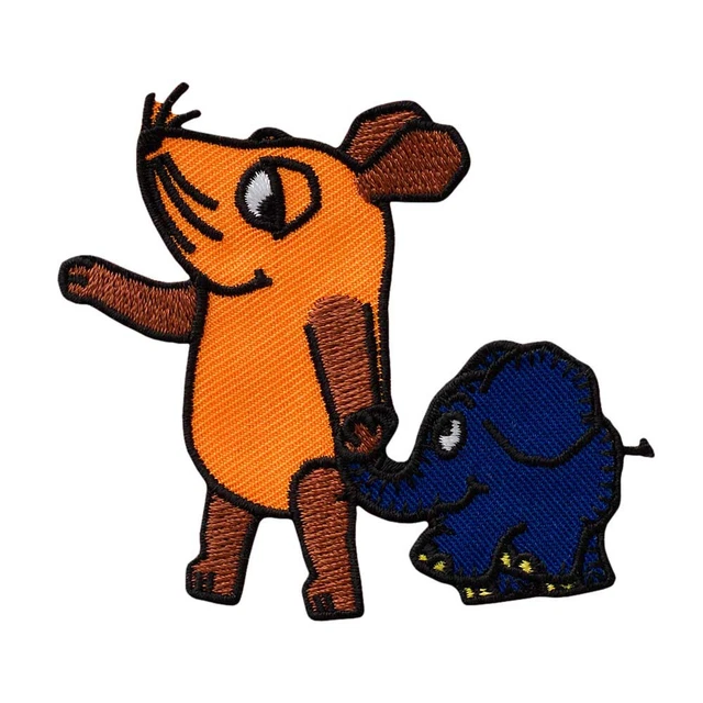 Der Kleine Maulwurf Bügelbild – Pauli Hebt Die Hände, Gestickt, 6,5x7,4 Cm