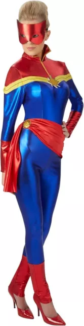 Rubie's Official Captain Marvel Ladies Costume, Adult Superhero Fancy Dress