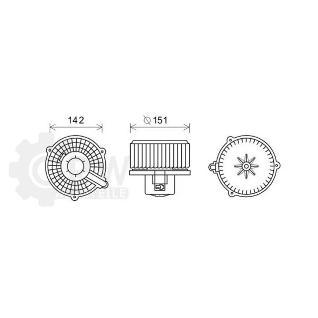 Ventilatore interno motore elettrico per Kia Sportage 2.0 CRDi anno 05-09