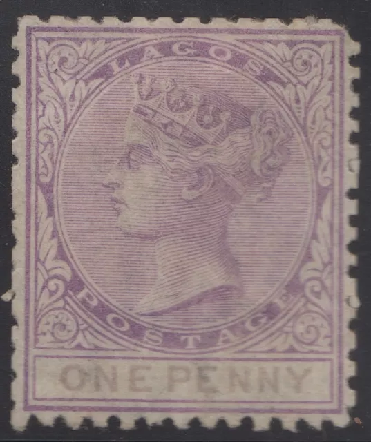 Nigeria Lagos 1874 1d lilac-mauve QV P12½, mh