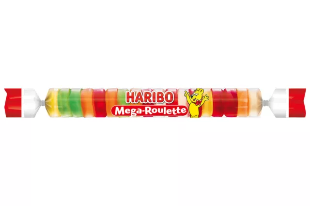 Haribo Mega-Roulette große Fruchtgummi Rolle mit 5 Geschmacksrichtungen 40x 45g 2