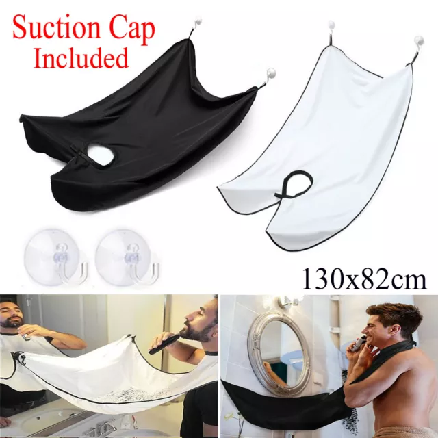 Men's Facial Hair Beard Shaving Apron Care Shave Catcher Net Cape Bib Reusable