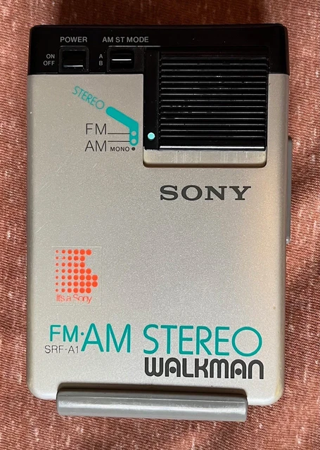 VTG 1980S SONY SRF-16W FM Radio Walkman With Clip - Tested